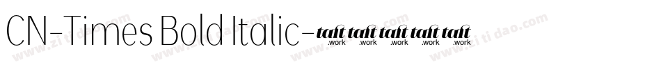 CN-Times Bold Italic字体转换